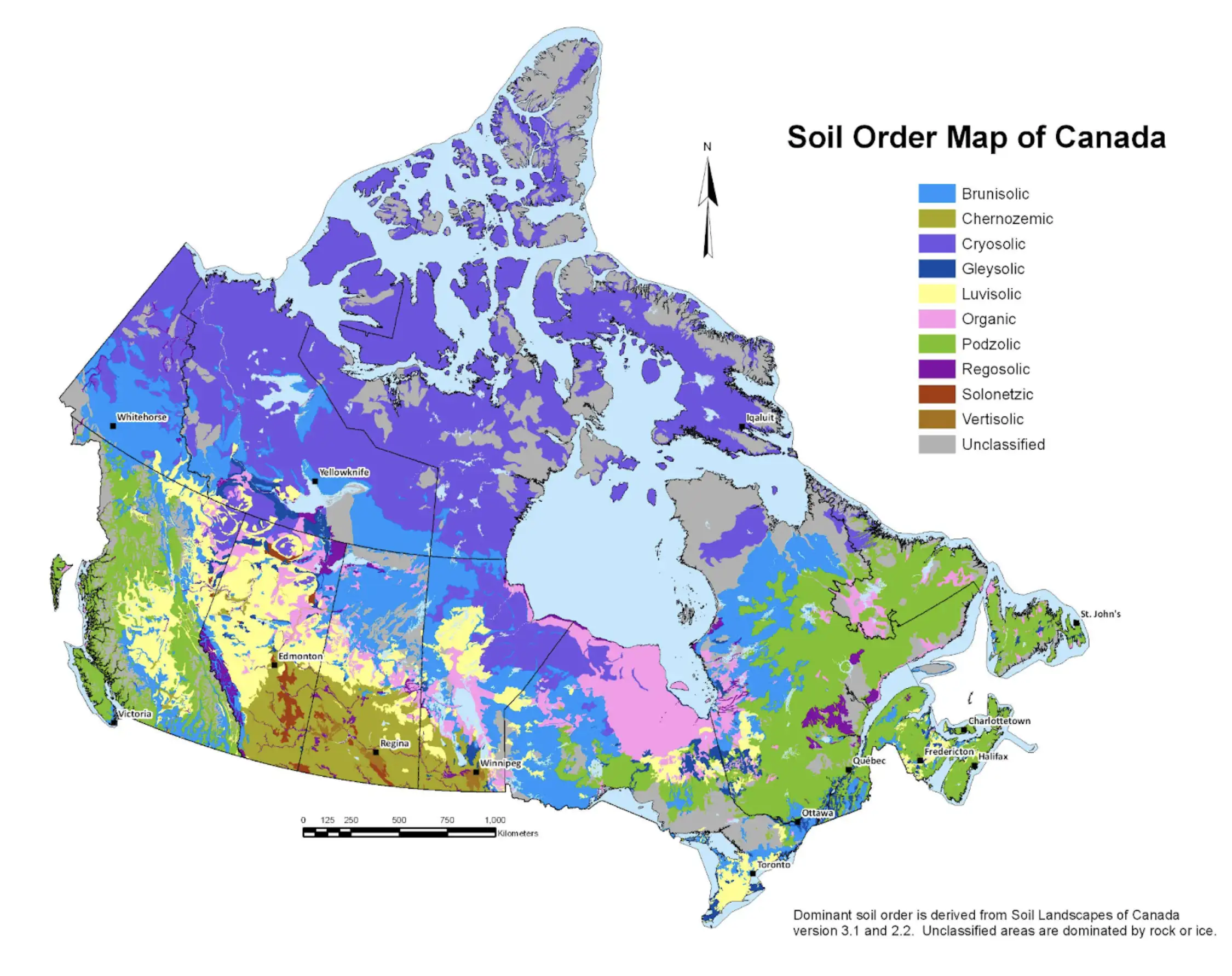 Soil Order Map of Canada