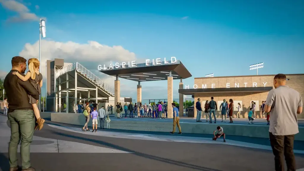 Arlington ISD Glaspie Stadium rendering entrance